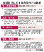 　岸田首相に対する自民党内の批判