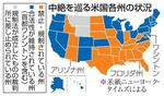 　中絶を巡る米国各州の状況