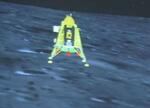 　８月２３日、インド宇宙研究機構（ＩＳＲＯ）の無人月探査機「チャンドラヤーン３号」が月の南極付近に着陸した時のライブ配信映像（ＩＳＲＯのユーチューブから）