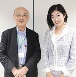 ２５年前の「ロス手術」の体験を語った植本祥子さん（右）と主治医だった北村惣一郎さん＝大阪府吹田市