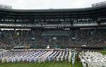 　甲子園球場で行われた第９６回選抜高校野球大会の開会式＝２０２４年３月