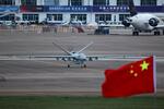 　中国広東省珠海市で国際航空宇宙ショーを前に公開された中国の無人機＝２０２１年９月（ゲッティ＝共同）