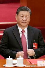 　中国全人代の閉幕式に臨む習近平国家主席＝１１日、北京の人民大会堂（共同）