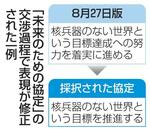 　「未来のための協定」の交渉過程で表現が修正された一例