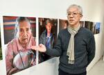 　写真家の亀山仁さんの写真展「ミャンマーの人々と戦禍の記憶」＝３日、堺市