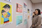 表現力豊かな作品が並ぶ会場＝２７日、日南町霞の日南町美術館