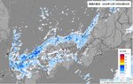 １９日午前５時３５分現在の雨雲の動き（気象庁ホームページより）