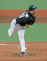 　８回途中１失点で９勝目を挙げたロッテ・西野＝ベルーナドーム