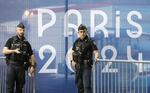 　パリ五輪開幕に向け警備が強化された、開会式が行われるトロカデロ広場周辺＝２２日、パリ（共同）