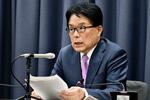 　財政制度等審議会の分科会終了後に記者会見する増田寛也会長代理＝９日午前、財務省