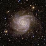 　ユークリッド宇宙望遠鏡で撮影した渦巻き銀河ＩＣ３４２（ＥＳＡ提供・共同）
