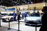 　「北京国際モーターショー」で展示された中国メーカーのＥＶ＝４月、北京（共同）