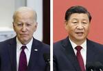 　左からバイデン米大統領（ゲッティ＝共同）、中国の習近平国家主席
