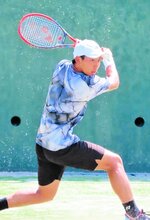 中国予選で優勝して全国大会出場を決めた土海悠太。「強気のテニスで優勝する」と意気込む