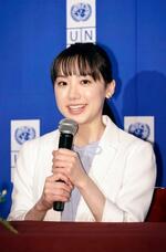 　記者会見で意気込みを話す芦田愛菜＝東京都千代田区