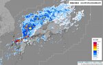 ２２日午前０時２０分現在の雨雲の動き（気象庁ホームページより）