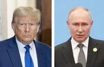 　トランプ米大統領（ゲッティ＝共同）とロシアのプーチン大統領