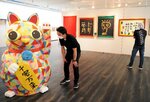 絵画や造形など個性豊かな作品が並ぶ会場