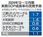 　２０２４年１０～１２月期実質ＧＤＰ成長率の民間予測