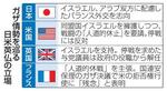 　ガザ情勢を巡る日米英仏の立場