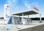 　９月１５日に開業する足柄ＳＡの水素ステーション（中日本高速道路提供）