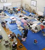 　避難所となっている石川県珠洲市の中学校＝１月３１日午後