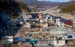 　大規模山林火災の避難指示が解除された岩手県大船渡市三陸町綾里。住宅などが焼け落ちる大きな被害があった＝１０日午後３時２分