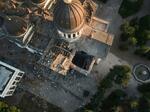 　ロシアのミサイル攻撃で破壊された大聖堂＝２３日、オデッサ（ＡＰ＝共同）