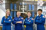 　来年２月にも国際宇宙ステーションに向かう大西卓哉さん（右端）ら飛行士４人（ＮＡＳＡ提供・共同）