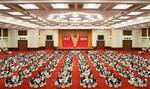 　北京の人民大会堂で開かれた中国人民解放軍の創設９７年の記念式典＝７月３１日（新華社＝共同）