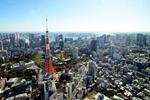 　超高層ビル「森ＪＰタワー」の５２階からの眺め＝２０日午前、東京都港区