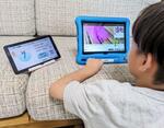 　ＤＦｒｅｅを活用して、自分の尿のたまり具合を確かめる子ども