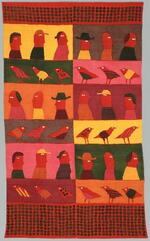 　柚木沙弥郎「ならぶ人ならぶ鳥」（１９８３年　世田谷美術館蔵）（提供写真）
