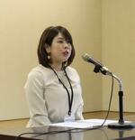 　山本さんと住民が「語る会」に参加した佐金美弥子さん＝２０２４年６月２３日、京都府福知山市（佐金さん提供）