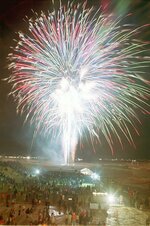 新世紀の幕開けを祝った夢花火＝２００１年１月１日、倉吉市