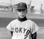 　プロ２年目のシーズンに臨む１９歳の山崎裕之さん＝１９６６年１月撮影