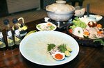 試食用に調理された「但馬とらふぐ」