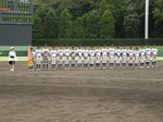 優勝した境＝ヤマタスポーツパーク野球場