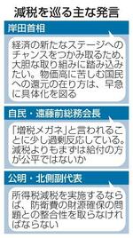 　減税を巡る主な発言