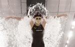 　女子１００メートルバタフライ準決勝　力泳する池江璃花子＝東京アクアティクスセンター