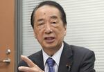 　インタビューに答える立憲民主党の菅直人元首相