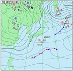 １２月１９日午前３時の天気図（気象庁ホームページより）