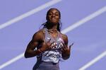 　女子１００ｍで予選を通過したシャカリ・リチャードソン＝２日、パリ（ロイター＝共同）