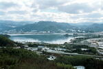 羽合町の馬ノ山古墳から望む東郷湖