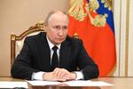 　ロシアのプーチン大統領＝２１日、モスクワ（タス＝共同）