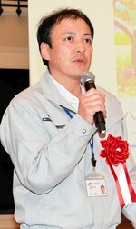 担い手確保・育成の取り組みを講演する宮本さん＝３日、鳥取市永楽温泉町のホテルモナーク鳥取