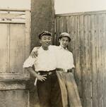 　トキワ荘入居前、若き日の石ノ森章太郎さん（左）と赤塚不二夫さん＝１９５５年前後