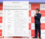 　発表会に登場した木村拓哉＝東京都千代田区