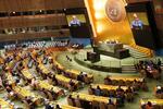 　人権理事会の理事国を決める国連総会の会合＝１０日、米ニューヨーク（共同）