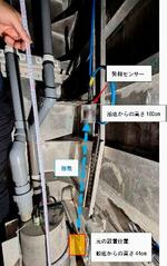 　高速船「クイーンビートル」の警報機「ビルジセンサー」。本来の設置位置から上にずらされていた（ＪＲ九州提供）